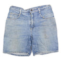 Mens Light Blue Cotton Blend Denim Casual Shorts M W30 Practical Pockets