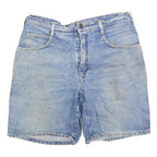 Mens Light Blue Cotton Blend Denim Casual Shorts M W30 Practical Pockets