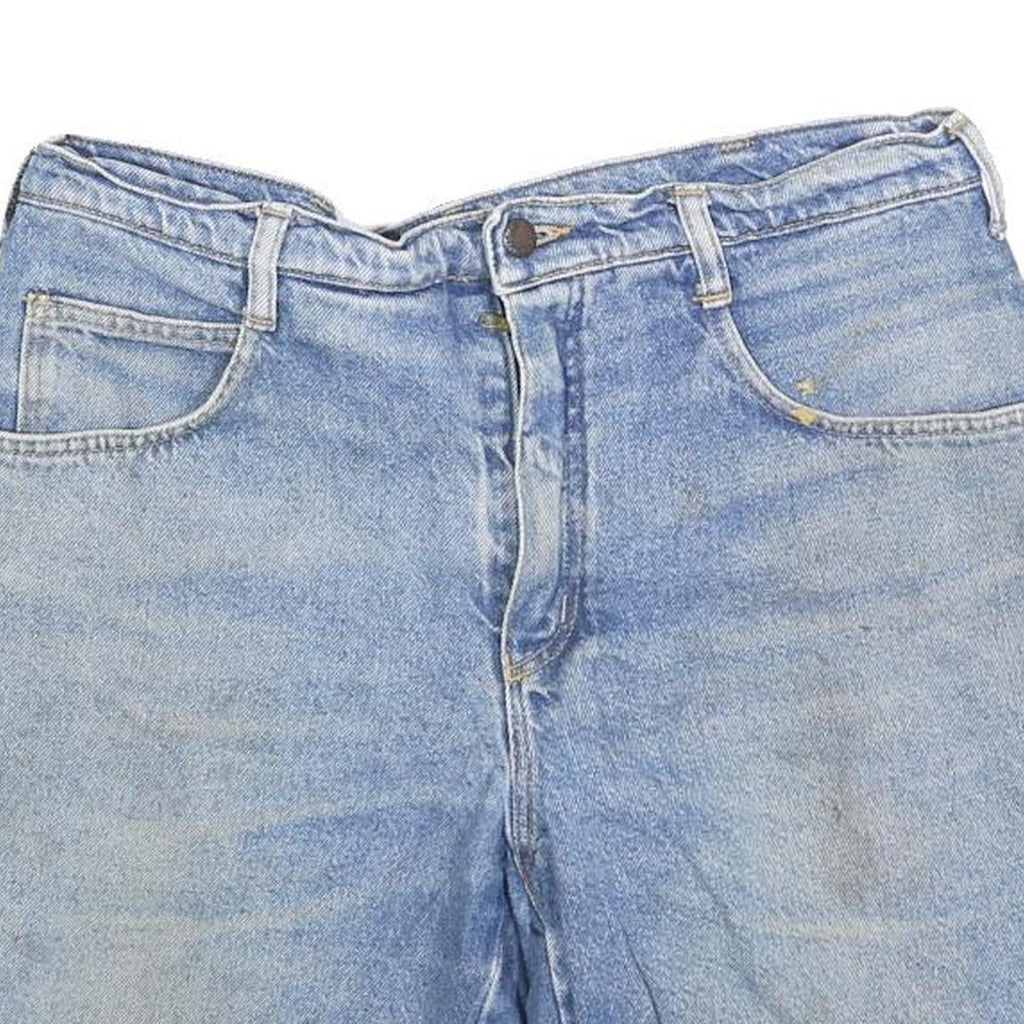 Mens Light Blue Cotton Blend Denim Casual Shorts M W30 Practical Pockets