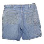 Mens Light Blue Cotton Blend Denim Casual Shorts M W30 Practical Pockets