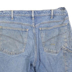 Mens Light Blue Cotton Blend Denim Casual Shorts M W30 Practical Pockets