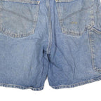 Mens Light Blue Cotton Blend Denim Casual Shorts M W30 Practical Pockets
