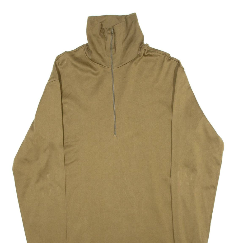 TEXTILES VERTRAUEN Mens Jersey Green Long Sleeve 1/4 Zip M
