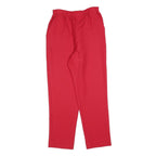 DON KENNY Womens Polyester Red Relaxed Straight Trousers W26 L26 Elastic Waist
