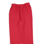 DON KENNY Womens Polyester Red Relaxed Straight Trousers W26 L26 Elastic Waist