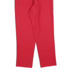 DON KENNY Womens Polyester Red Relaxed Straight Trousers W26 L26 Elastic Waist