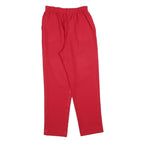 DON KENNY Womens Polyester Red Relaxed Straight Trousers W26 L26 Elastic Waist