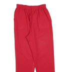 DON KENNY Womens Polyester Red Relaxed Straight Trousers W26 L26 Elastic Waist