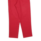 DON KENNY Womens Polyester Red Relaxed Straight Trousers W26 L26 Elastic Waist