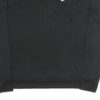NIKE Womens Black 1/4 Zip Sweatshirt M Sports Training Athletic Pullover