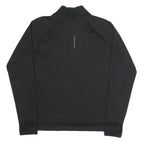 NIKE Womens Black 1/4 Zip Sweatshirt M Sports Training Athletic Pullover