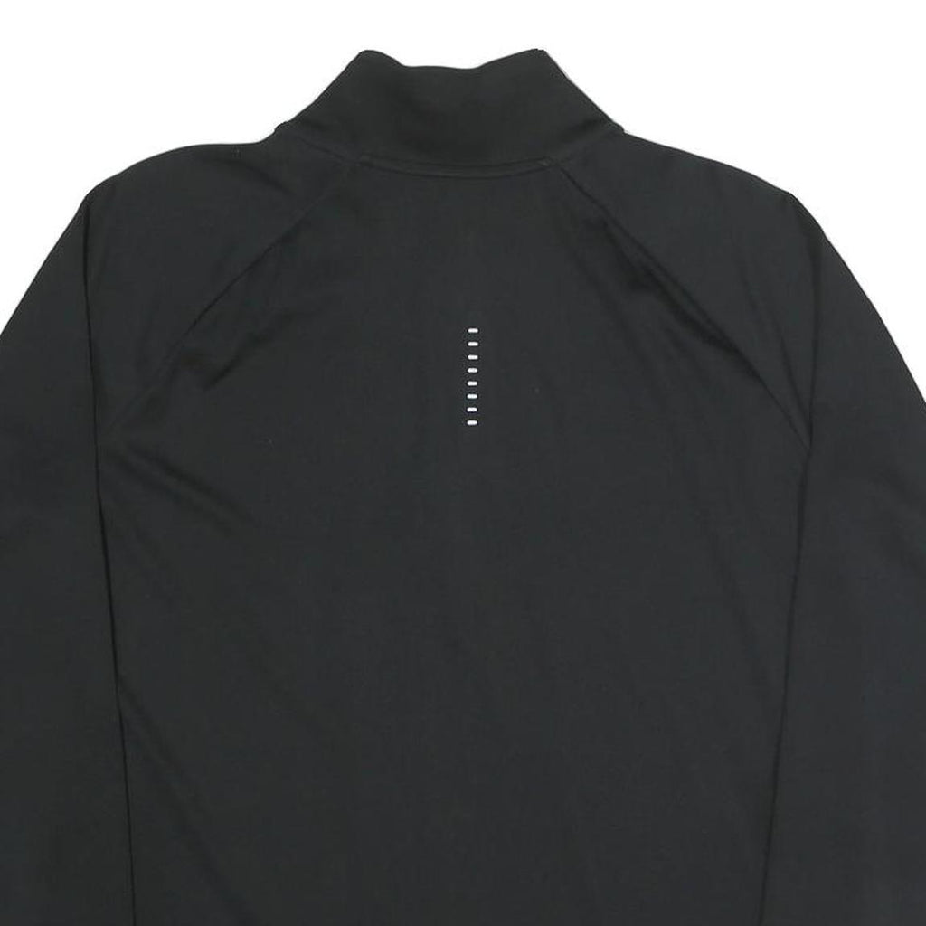 NIKE Womens Black 1/4 Zip Sweatshirt M Sports Training Athletic Pullover