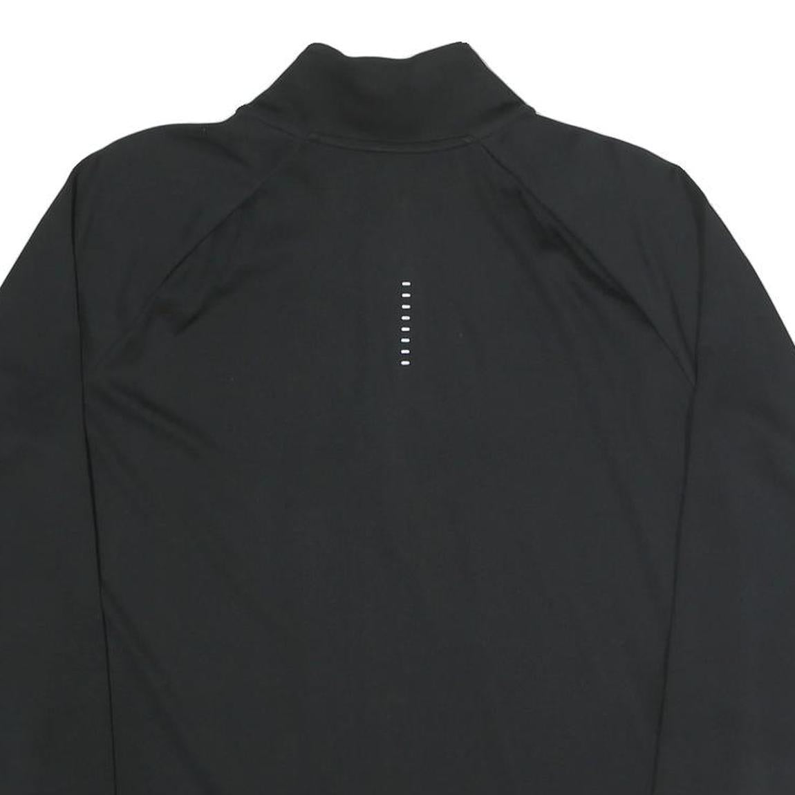 NIKE Womens Black 1/4 Zip Sweatshirt M Sports Training Athletic Pullover