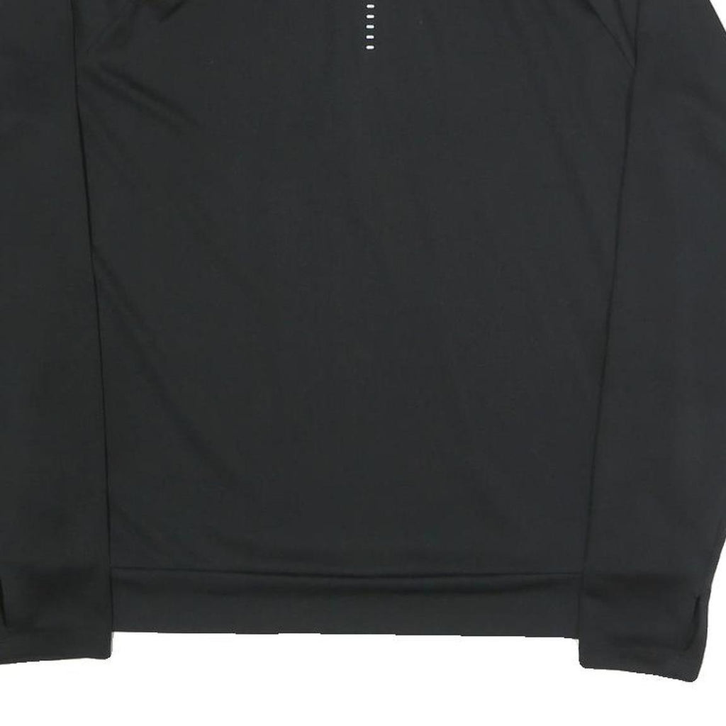 NIKE Womens Black 1/4 Zip Sweatshirt M Sports Training Athletic Pullover
