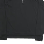 NIKE Womens Black 1/4 Zip Sweatshirt M Sports Training Athletic Pullover