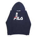 FILA Womens Navy Blue Hoodie XL Cotton Blend Pullover Sweater Casual