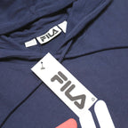 FILA Womens Navy Blue Hoodie XL Cotton Blend Pullover Sweater Casual