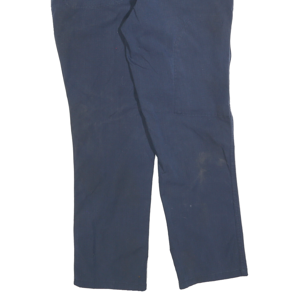 CARHARTT Mens Cotton Blend Navy Relaxed Straight Trousers W30 L30 Workwear Zip