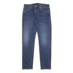 LEVI'S 502 BIG E Mens Jeans Blue Slim Straight Denim Medium W33 L34 Slim Fit Zip