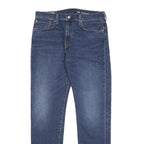 LEVI'S 502 BIG E Mens Jeans Blue Slim Straight Denim Medium W33 L34 Slim Fit Zip