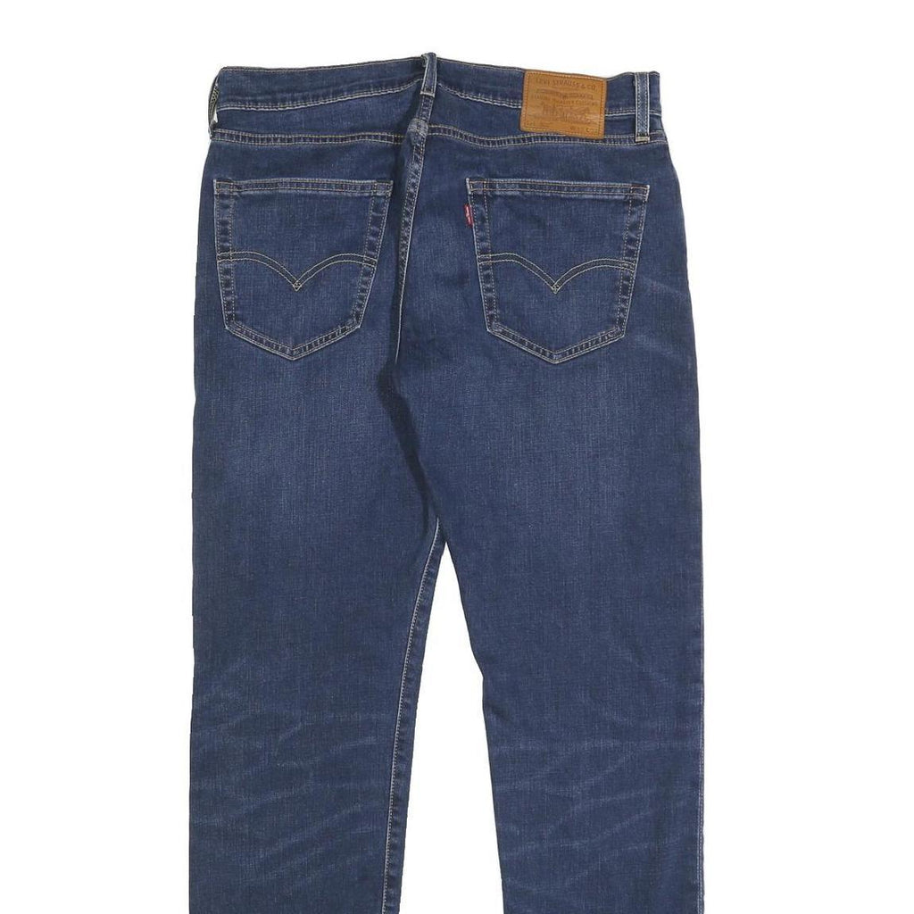 LEVI'S 502 BIG E Mens Jeans Blue Slim Straight Denim Medium W33 L34 Slim Fit Zip
