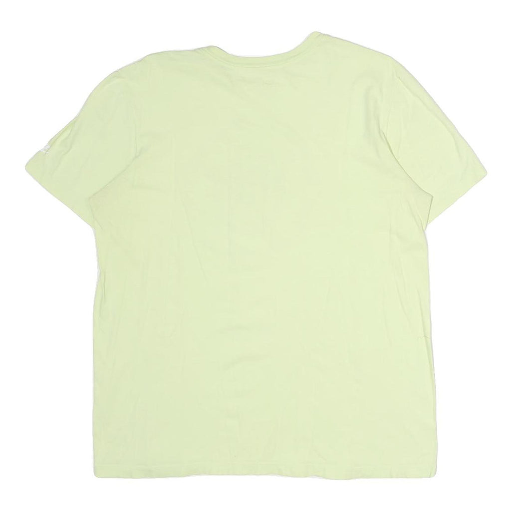 NIKE Womens Yellow Graphic T-Shirt L Short Sleeve Crew Neck Casual Wear