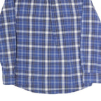 TOMMY HILFIGER Mens Blue Plaid Shirt L Classic Fit Button Up Long Sleeve