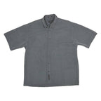 BARACUTA Mens Grey Short Sleeve Shirt L Button Down Collar Casual Comfortable