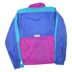 HIND Mens Blue & Pink Zip Jacket L Nylon Colourblock Sports Retro Casual