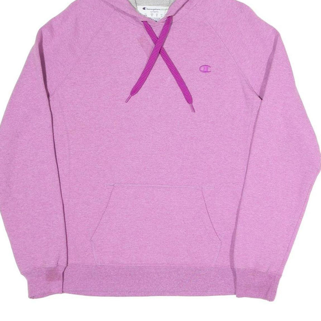 CHAMPION Womens Purple Hoodie L Cotton Blend Pullover L Casual Sweatshirt