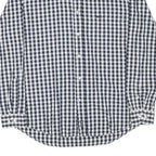 MCGREGOR Mens Blue & White Check Shirt L Cotton Blend Classic Fit Long Sleeve