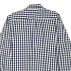 MCGREGOR Mens Blue & White Check Shirt L Cotton Blend Classic Fit Long Sleeve