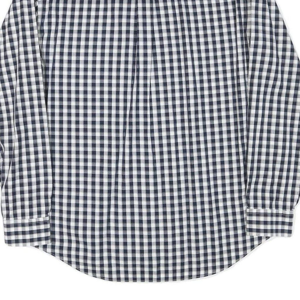 MCGREGOR Mens Blue & White Check Shirt L Cotton Blend Classic Fit Long Sleeve