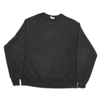 CHAMPION Mens Black Crew Neck L Sweatshirt Rapincoe Embroidered Logo