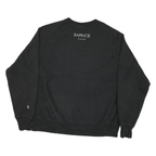CHAMPION Mens Black Crew Neck L Sweatshirt Rapincoe Embroidered Logo