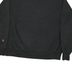 CHAMPION Mens Black Crew Neck L Sweatshirt Rapincoe Embroidered Logo
