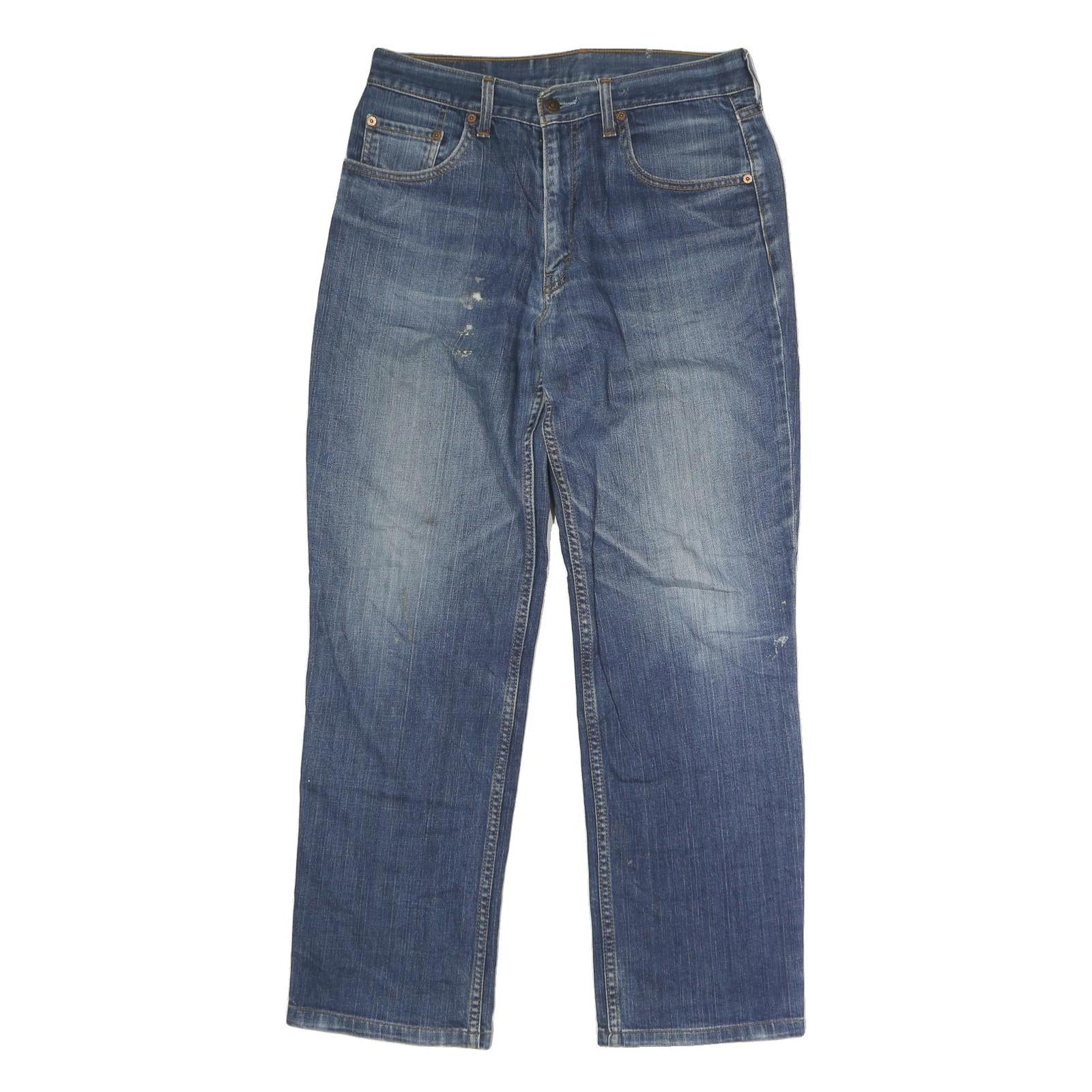 LEVI'S Mens Jeans Blue Regular Straight Denim W32 L30 Casual Classic Button