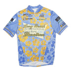 Mens Blue & Yellow Long Beach International City Bank Marathon Graphic T-Shirt L