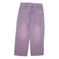 Womens Relaxed Purple Jeans Cotton Blend Zip W34 L24 Wide Leg Casual Vintage