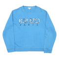 KENZO Mens Blue Sweatshirt XL Crew Neck Cotton Logo Paris Pullover Casual
