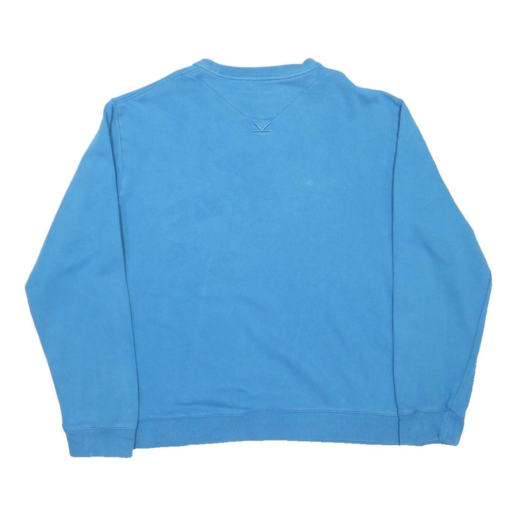 KENZO Mens Blue Sweatshirt XL Crew Neck Cotton Logo Paris Pullover Casual
