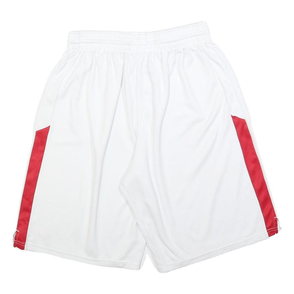 NIKE Mens White & Red Sports Casual Shorts M W28 Lightweight Comfort