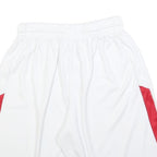 NIKE Mens White & Red Sports Casual Shorts M W28 Lightweight Comfort