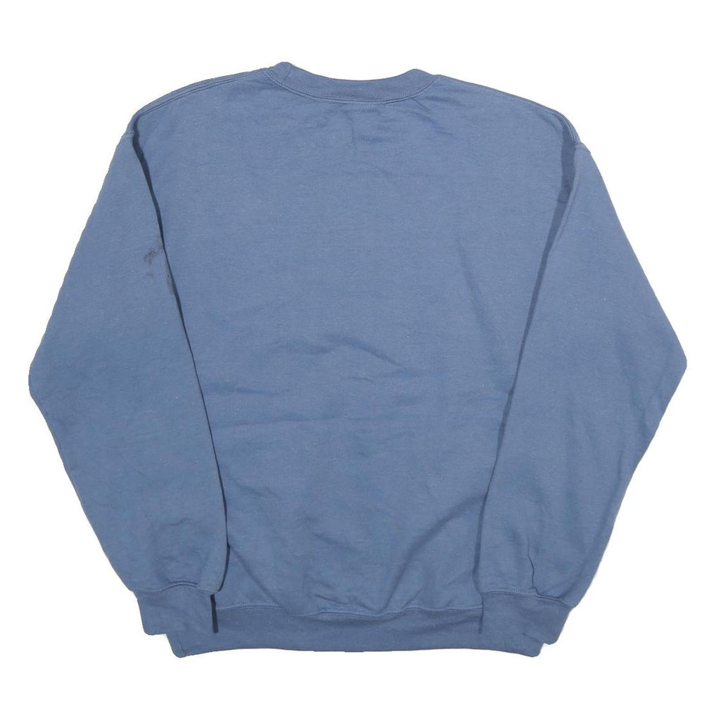 GILDAN Mens Blue Crew Neck M Manhattan Beach California Sweatshirt Cotton Blend