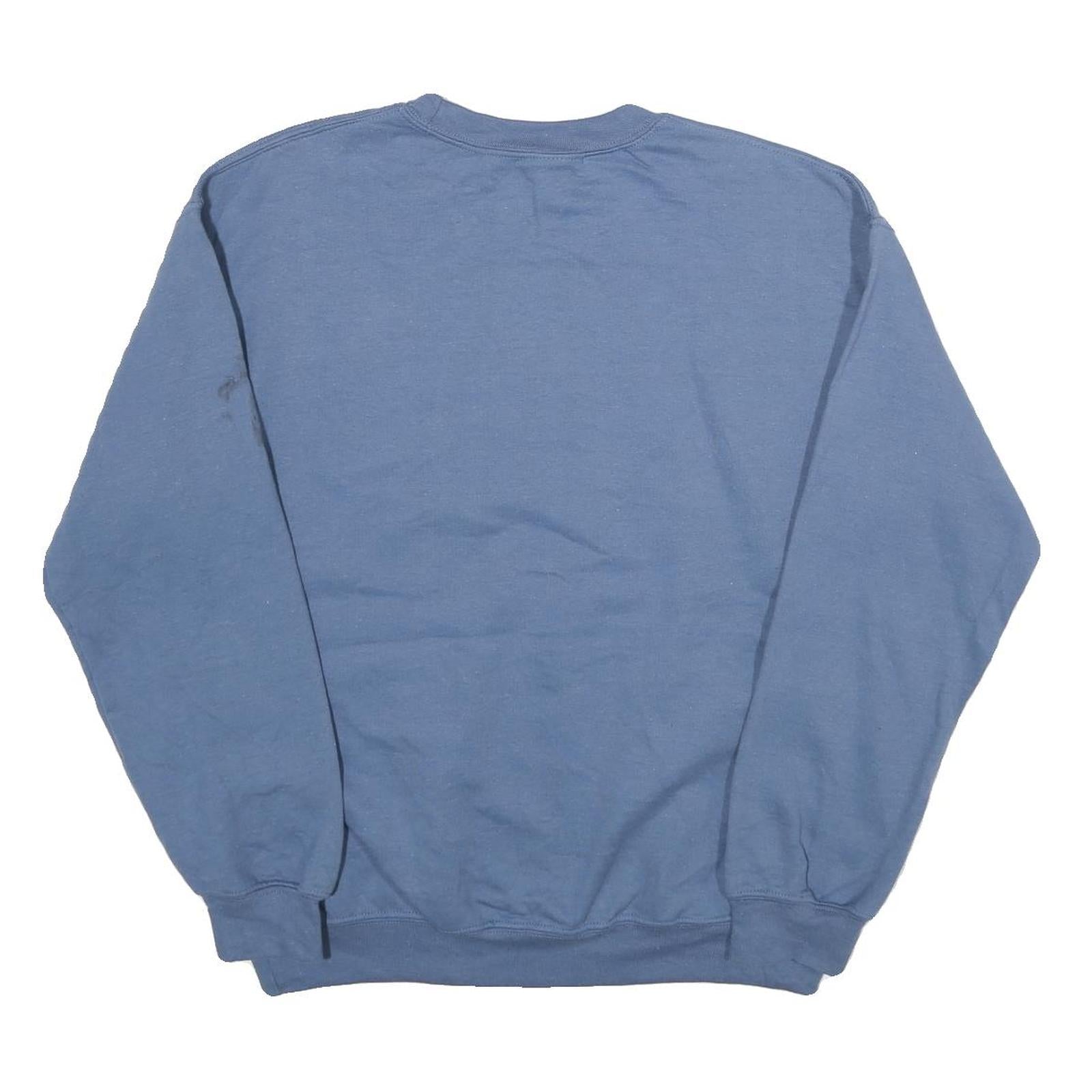 GILDAN Mens Blue Crew Neck M Manhattan Beach California Sweatshirt Cotton Blend