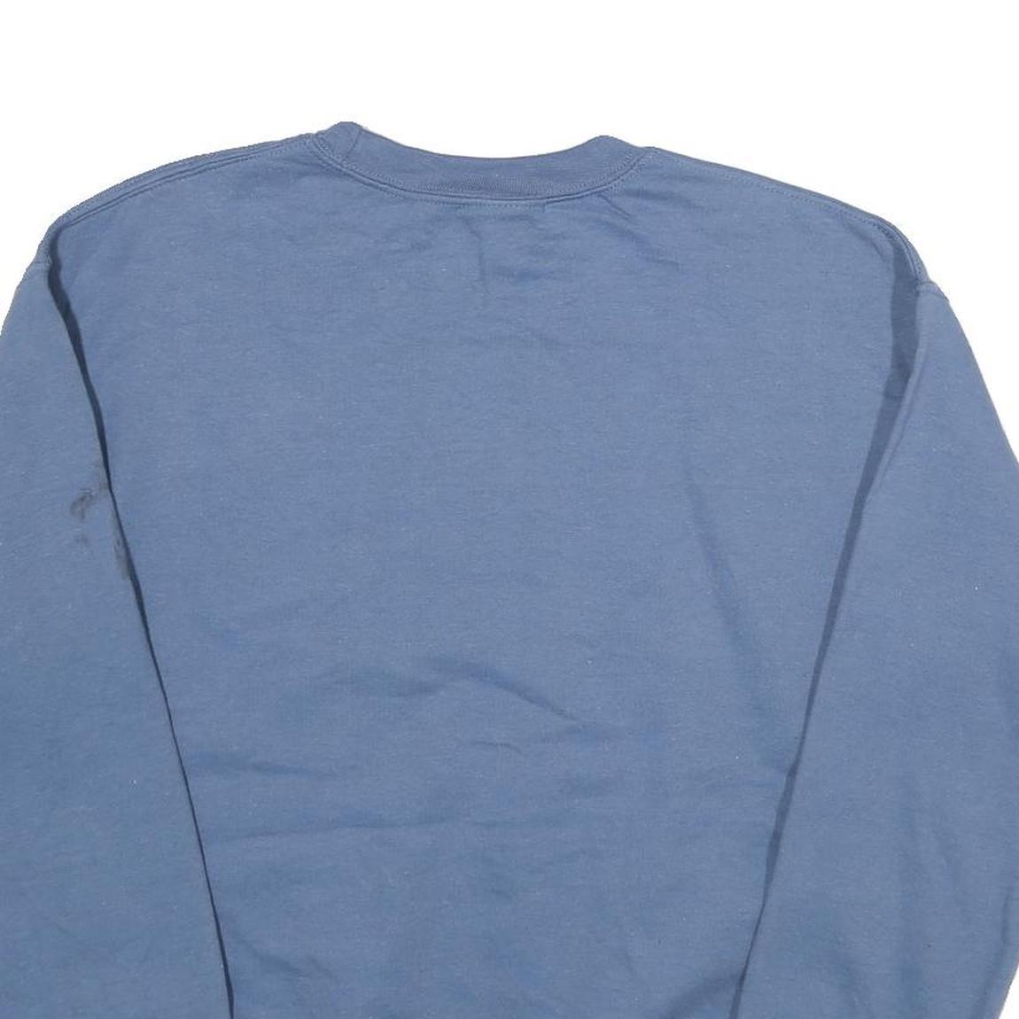 GILDAN Mens Blue Crew Neck M Manhattan Beach California Sweatshirt Cotton Blend