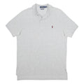 POLO RALPH LAUREN Mens Grey Short Sleeve Plain L Cotton Polo Shirt Classic