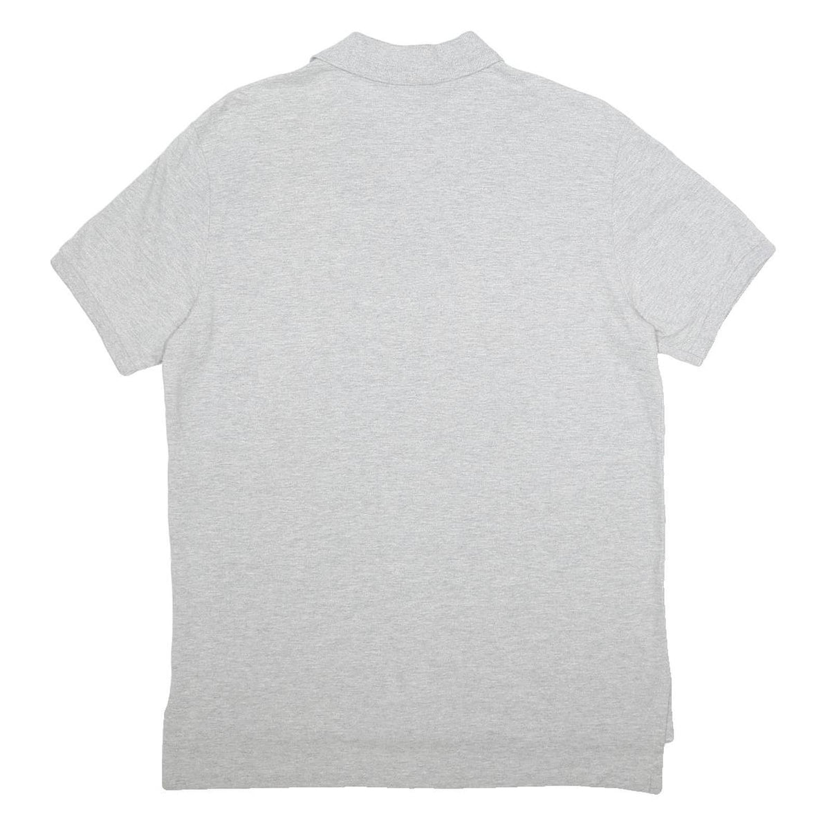 POLO RALPH LAUREN Mens Grey Short Sleeve Plain L Cotton Polo Shirt Classic