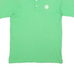 BURBERRY Mens Green Polo Shirt M Cotton Blend Short Sleeve Embroidered Logo