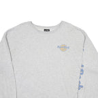 HARD ROCK CAFE Womens Grey Sweatshirt S Logo Print Casual Crew Neck Long Sleeve